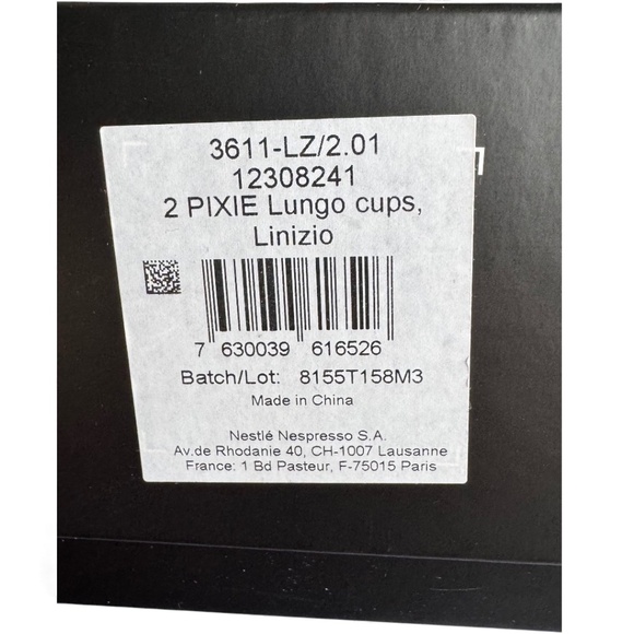 Nespresso Pixie Collection Lungo Cups – Linizio – Set of 2 – Brand New - Picture 3 of 4